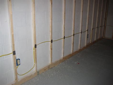 electrical boxes and wiring block wall with 5 8 furring|wiring a furred wall.